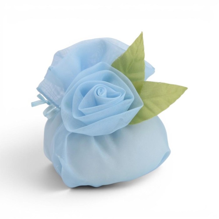SACCHETTO ORGANZA CROSA CIELO